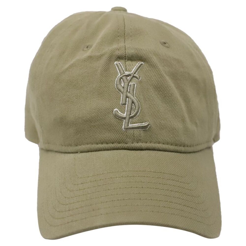 Saint Laurent x New Era Cassandre Cap in Khaki Cotton
